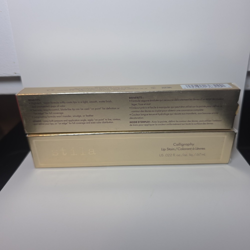 Stila Calligraphy Lip Stain Tint NIB Hedy Set‎ Of 2 - Picture 3 of 5